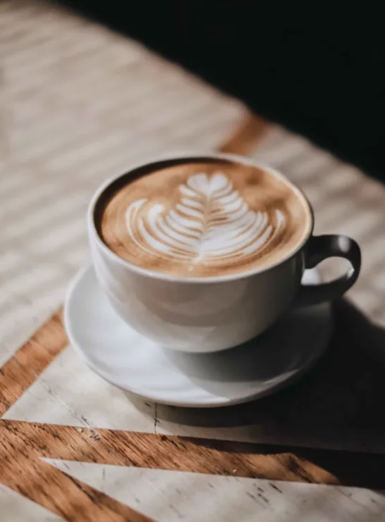 Flat white latte art